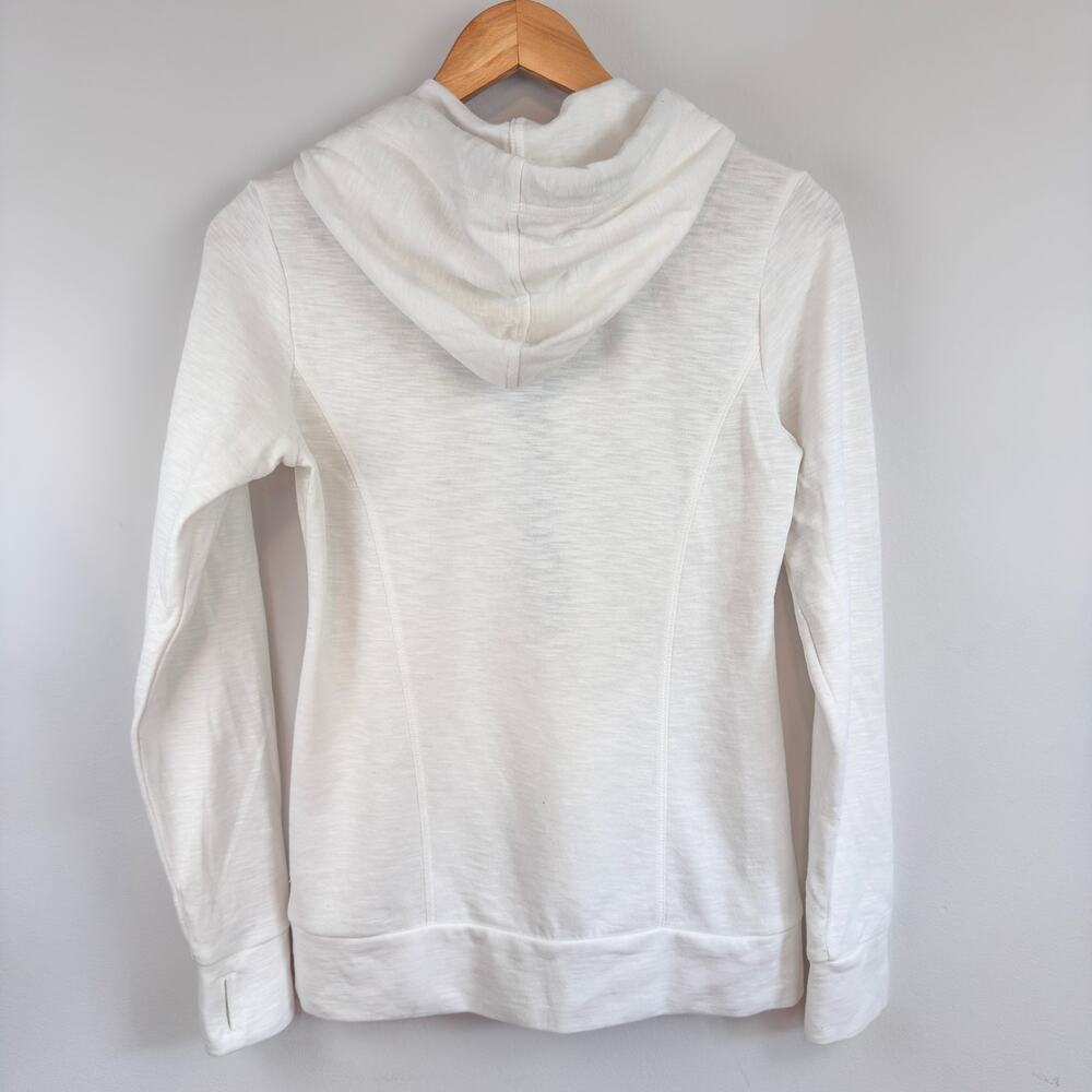 Lucy Women's Hoodie Size S | Lightweight White Half-zip - Picture 2 of 8